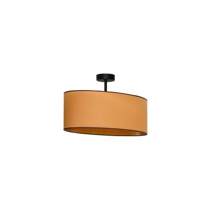 Duolla - Surface-mounted chandelier OVAL VEGAN 1xE27/15W/230V brown