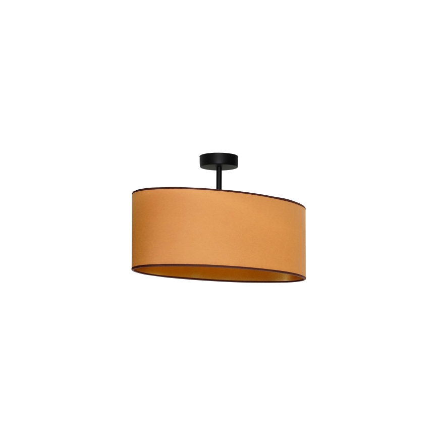 Duolla - Surface-mounted chandelier OVAL VEGAN 1xE27/15W/230V brown