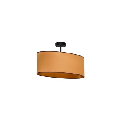 Duolla - Surface-mounted chandelier OVAL VEGAN 1xE27/15W/230V brown