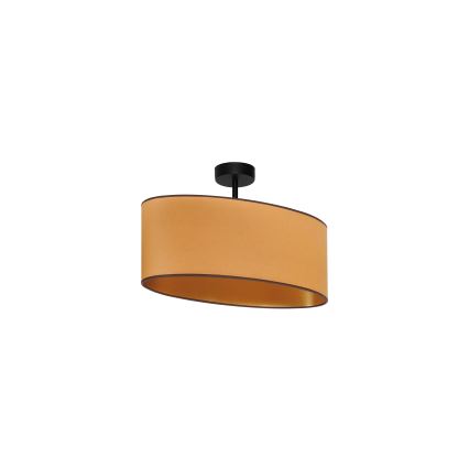 Duolla - Surface-mounted chandelier OVAL VEGAN 1xE27/15W/230V brown