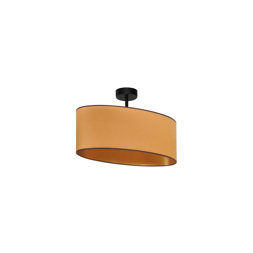 Duolla - Surface-mounted chandelier OVAL VEGAN 1xE27/15W/230V brown