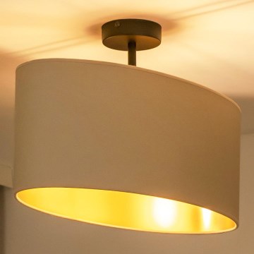 Duolla - Surface-mounted chandelier OVAL VEGAN 1xE27/15W/230V creamy
