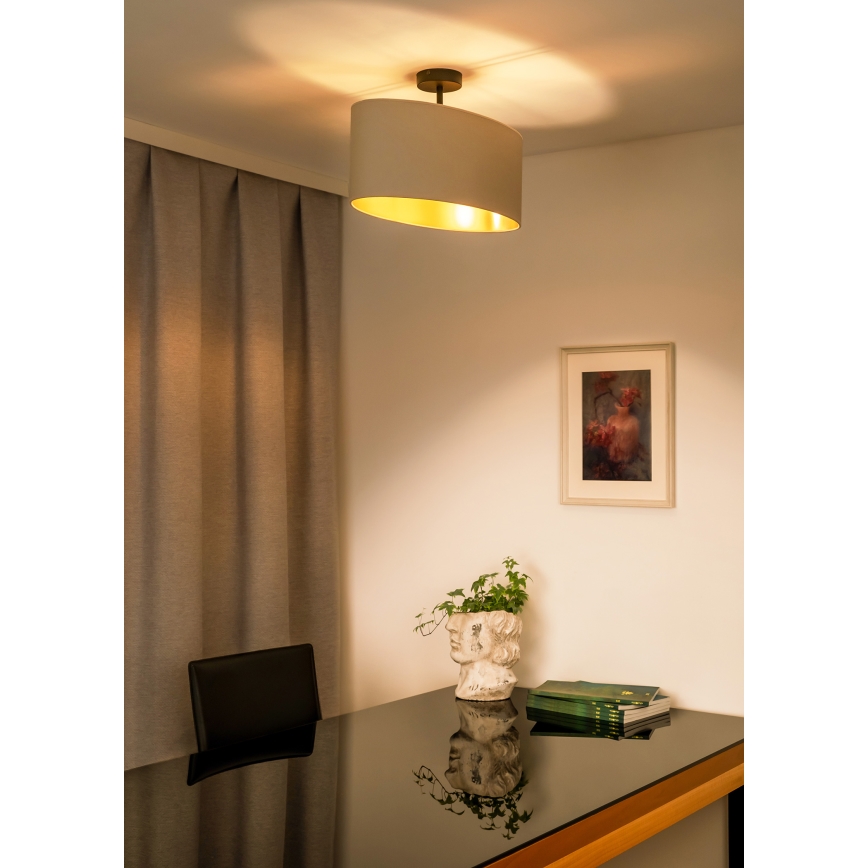 Duolla - Surface-mounted chandelier OVAL VEGAN 1xE27/15W/230V creamy