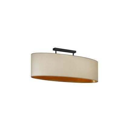 Duolla - Surface-mounted chandelier OVAL VEGAN 2xE27/15W/230V beige