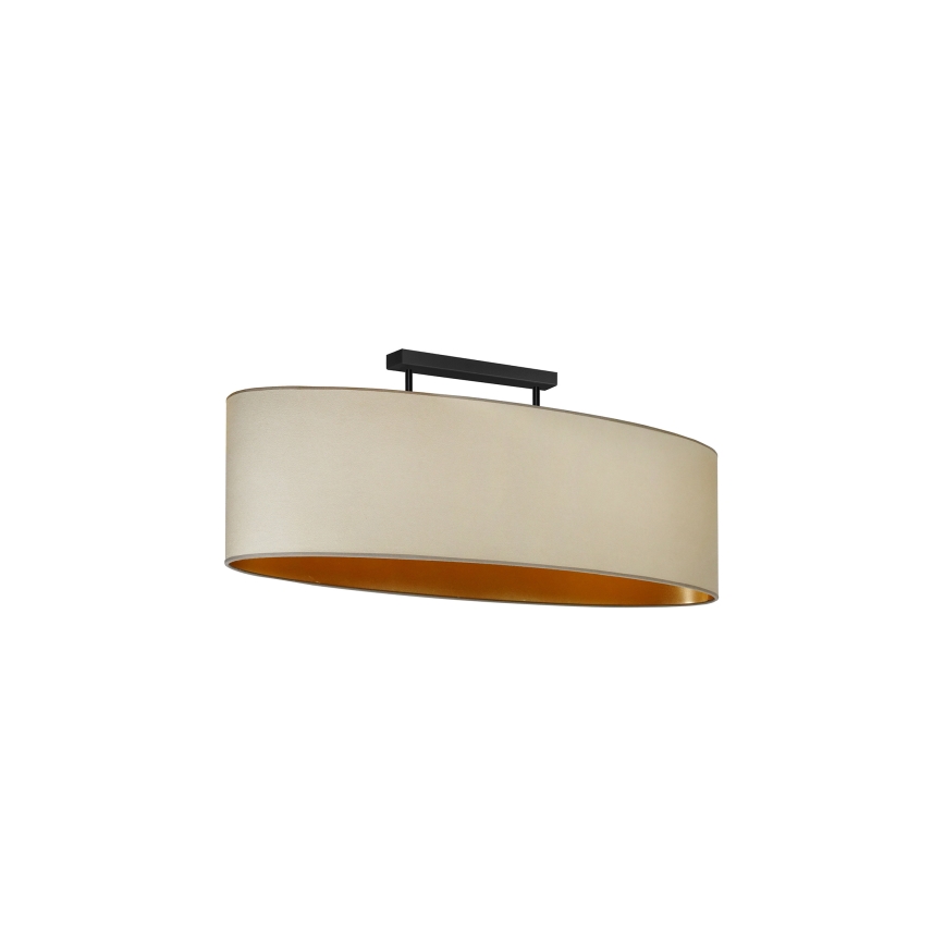 Duolla - Surface-mounted chandelier OVAL VEGAN 2xE27/15W/230V beige