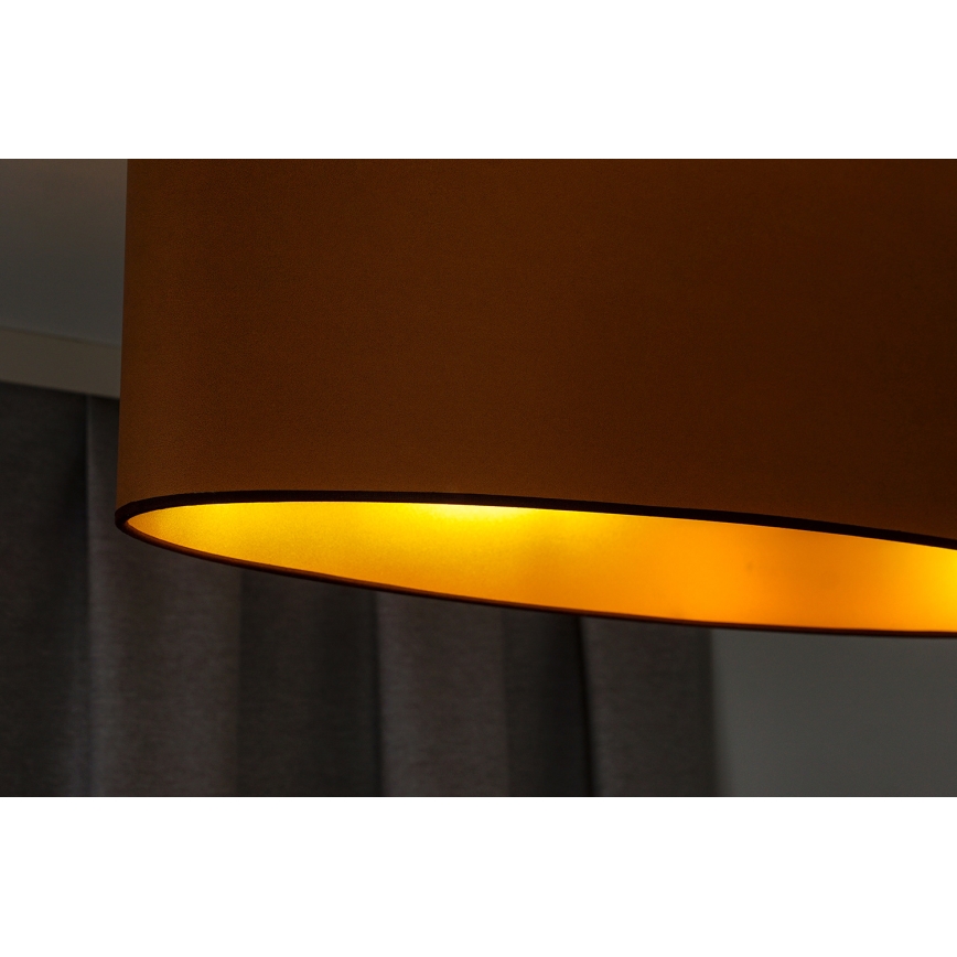 Duolla - Surface-mounted chandelier OVAL VEGAN 2xE27/15W/230V brown