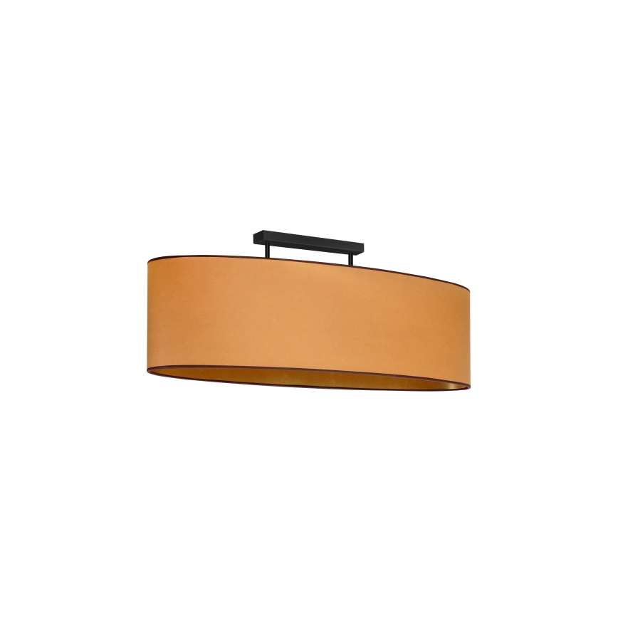 Duolla - Surface-mounted chandelier OVAL VEGAN 2xE27/15W/230V brown