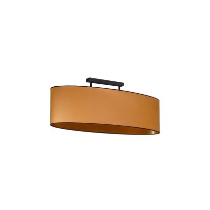 Duolla - Surface-mounted chandelier OVAL VEGAN 2xE27/15W/230V brown