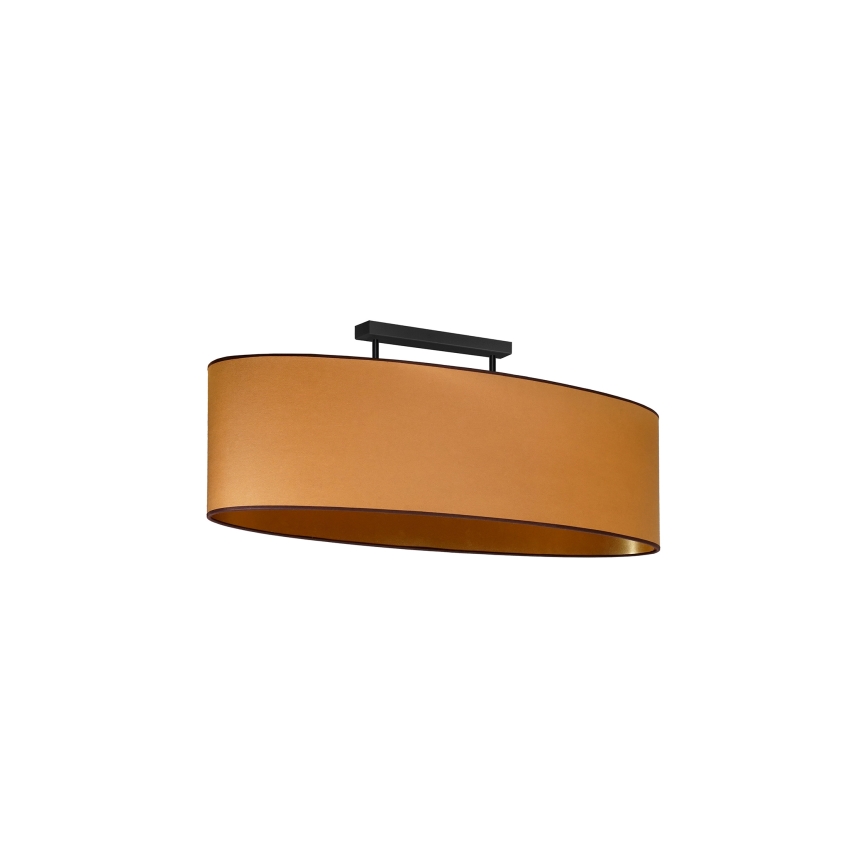 Duolla - Surface-mounted chandelier OVAL VEGAN 2xE27/15W/230V brown