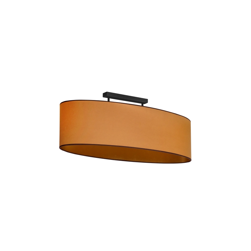 Duolla - Surface-mounted chandelier OVAL VEGAN 2xE27/15W/230V brown