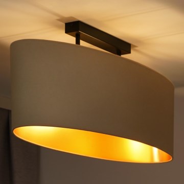 Duolla - Surface-mounted chandelier OVAL VEGAN 2xE27/15W/230V creamy