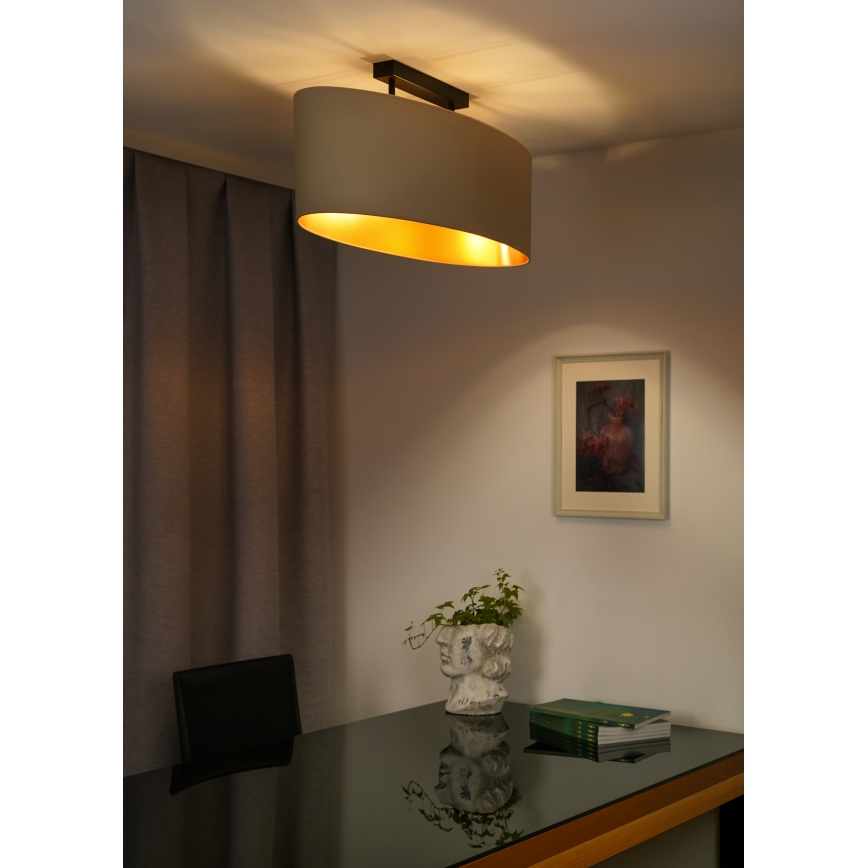 Duolla - Surface-mounted chandelier OVAL VEGAN 2xE27/15W/230V creamy
