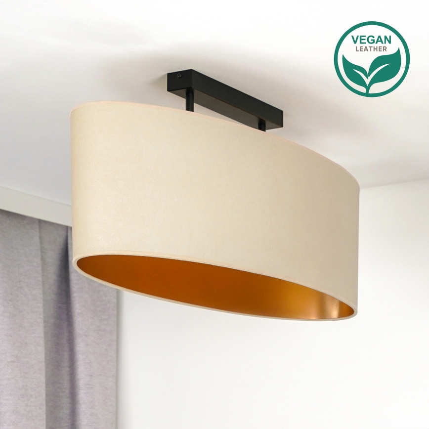 Duolla - Surface-mounted chandelier OVAL VEGAN 2xE27/15W/230V creamy