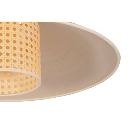 Duolla - Surface-mounted chandelier RIO RATTAN 1xE27/15W/230V d. 45 cm beige/rattan