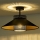 Duolla - Surface-mounted chandelier RIO RATTAN 1xE27/15W/230V d. 45 cm black/gold