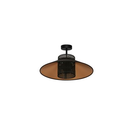 Duolla - Surface-mounted chandelier RIO RATTAN 1xE27/15W/230V d. 45 cm black/gold