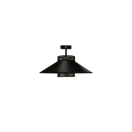 Duolla - Surface-mounted chandelier RIO RATTAN 1xE27/15W/230V d. 45 cm black/gold