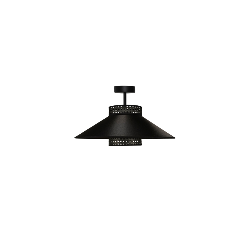 Duolla - Surface-mounted chandelier RIO RATTAN 1xE27/15W/230V d. 45 cm black/gold