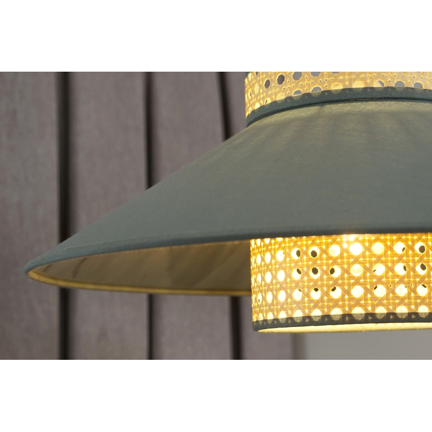 Duolla - Surface-mounted chandelier RIO RATTAN 1xE27/15W/230V d. 45 cm green/rattan