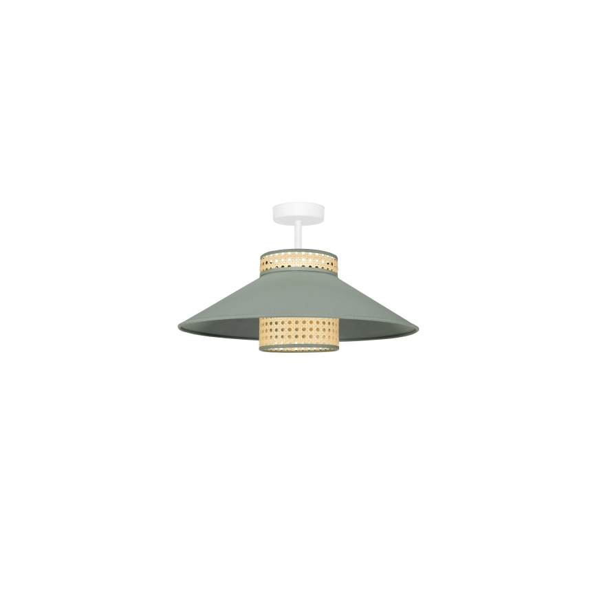 Duolla - Surface-mounted chandelier RIO RATTAN 1xE27/15W/230V d. 45 cm green/rattan