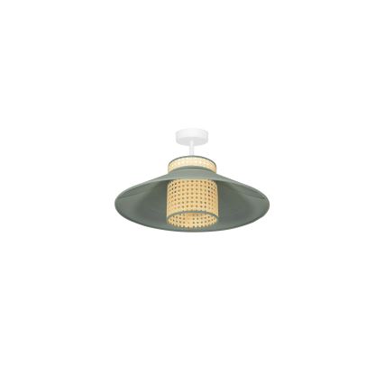 Duolla - Surface-mounted chandelier RIO RATTAN 1xE27/15W/230V d. 45 cm green/rattan