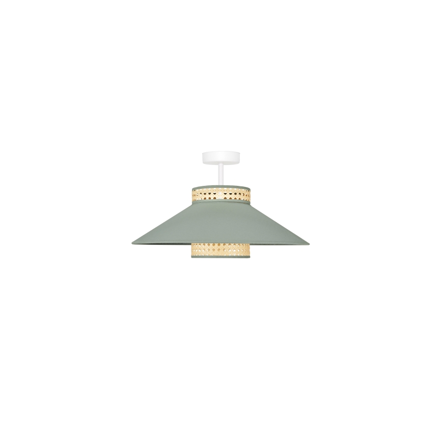 Duolla - Surface-mounted chandelier RIO RATTAN 1xE27/15W/230V d. 45 cm green/rattan