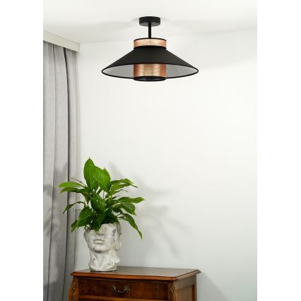 Duolla - Surface-mounted chandelier RIO SHINY 1xE27/15W/230V d. 45 cm black/copper