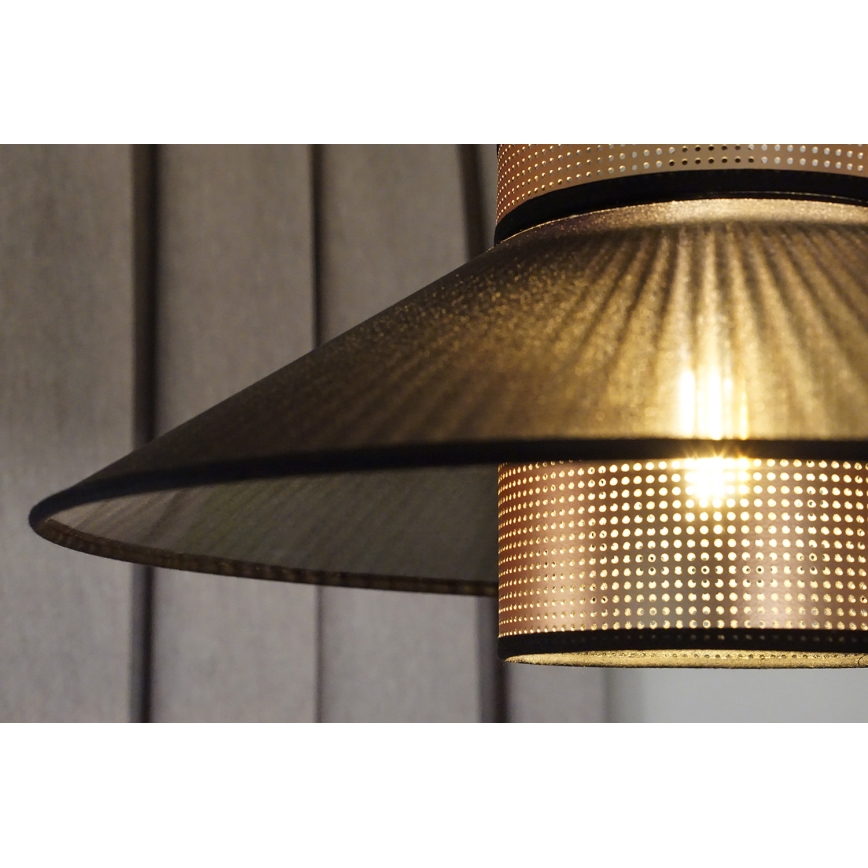Duolla - Surface-mounted chandelier RIO SHINY 1xE27/15W/230V d. 45 cm black/copper