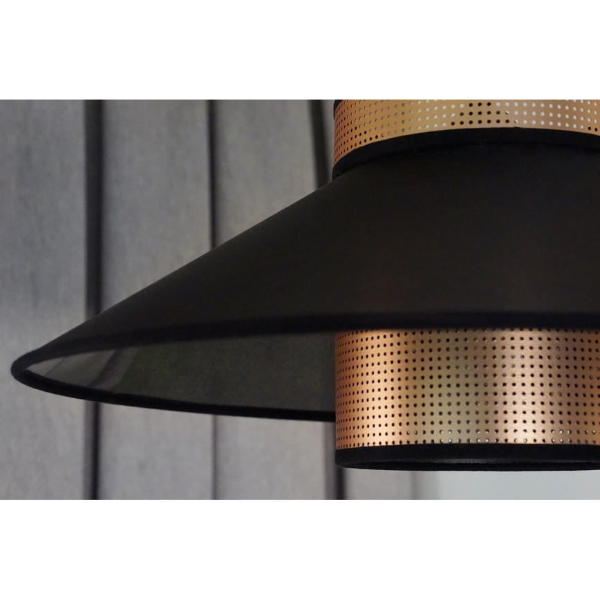 Duolla - Surface-mounted chandelier RIO SHINY 1xE27/15W/230V d. 45 cm black/copper