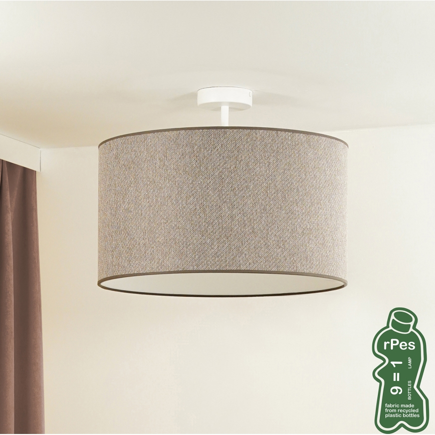 Duolla - Surface-mounted chandelier ROLLER ECO RECYCLING 1xE27/15W/230V d. 45 cm brown