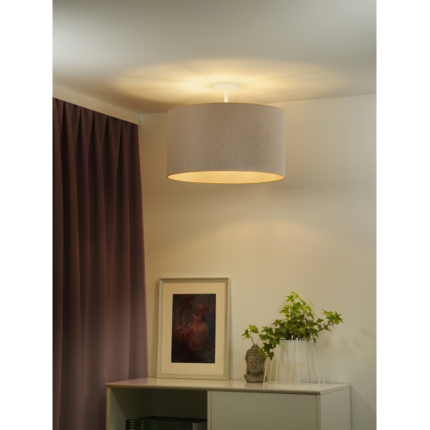 Duolla - Surface-mounted chandelier ROLLER ECO RECYCLING 1xE27/15W/230V d. 45 cm creamy