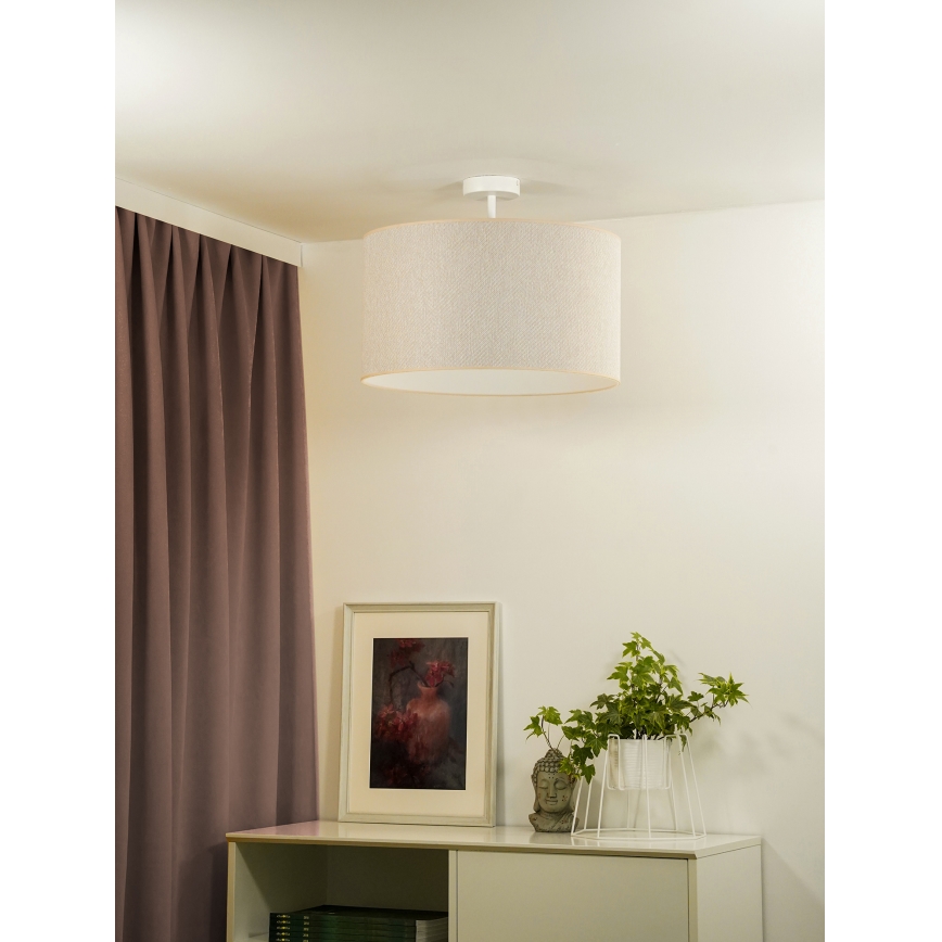 Duolla - Surface-mounted chandelier ROLLER ECO RECYCLING 1xE27/15W/230V d. 45 cm creamy