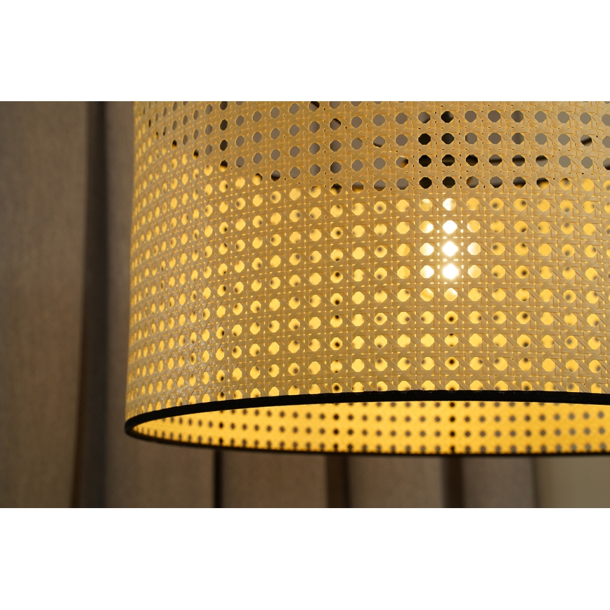 Duolla - Surface-mounted chandelier ROLLER RATTAN 1xE27/15W/230V d. 45 cm beige/black