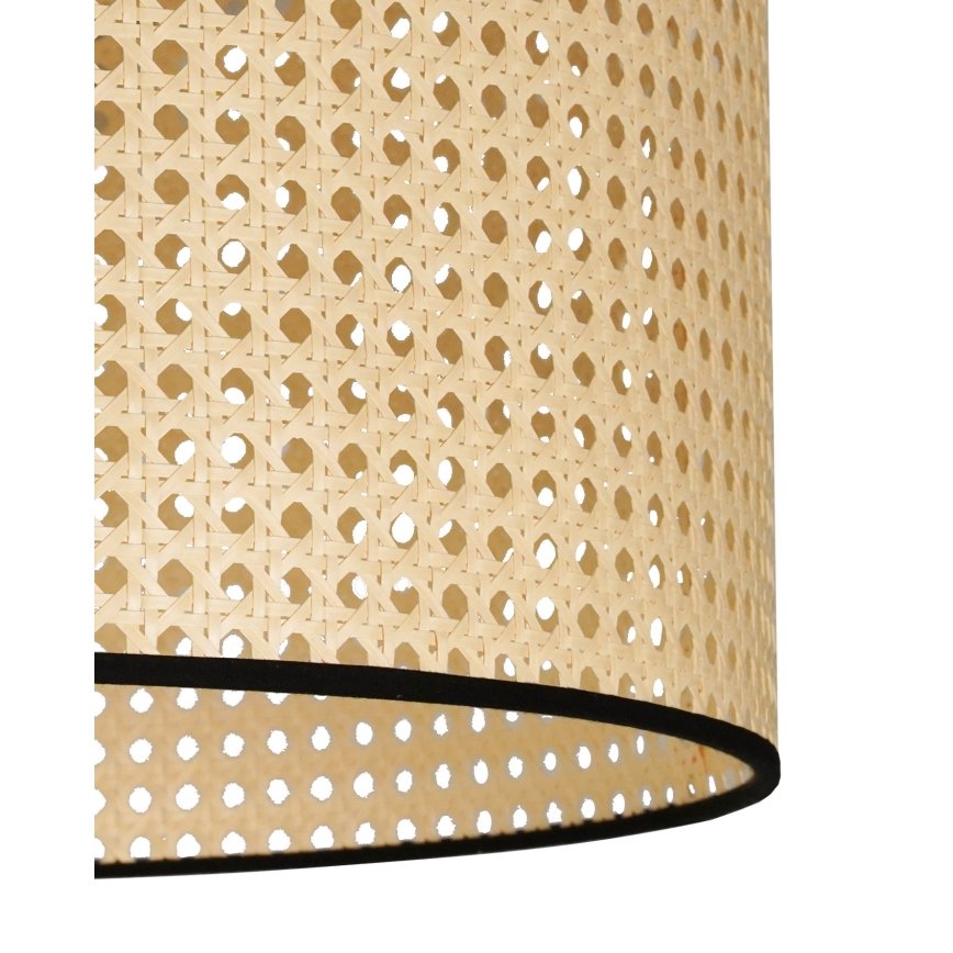 Duolla - Surface-mounted chandelier ROLLER RATTAN 1xE27/15W/230V d. 45 cm beige/black