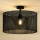 Duolla - Surface-mounted chandelier ROLLER RATTAN 1xE27/15W/230V d. 45 cm black