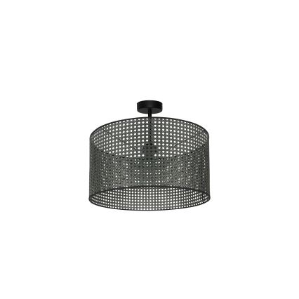Duolla - Surface-mounted chandelier ROLLER RATTAN 1xE27/15W/230V d. 45 cm black