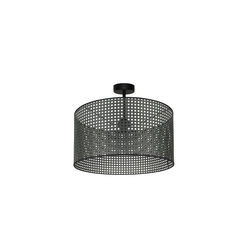 Duolla - Surface-mounted chandelier ROLLER RATTAN 1xE27/15W/230V d. 45 cm black