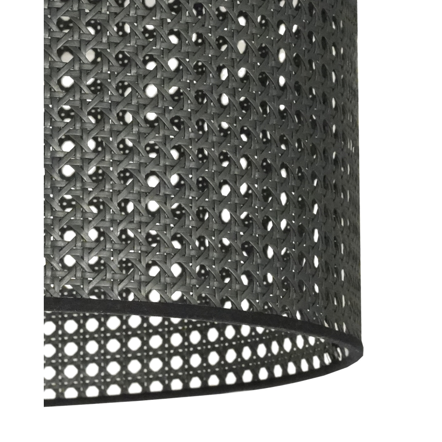 Duolla - Surface-mounted chandelier ROLLER RATTAN 1xE27/15W/230V d. 45 cm black
