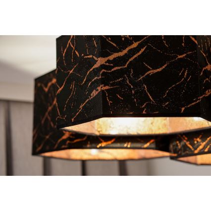 Duolla - Surface-mounted chandelier ROLLER TRIO HEX 3xE27/15W/230V black/copper