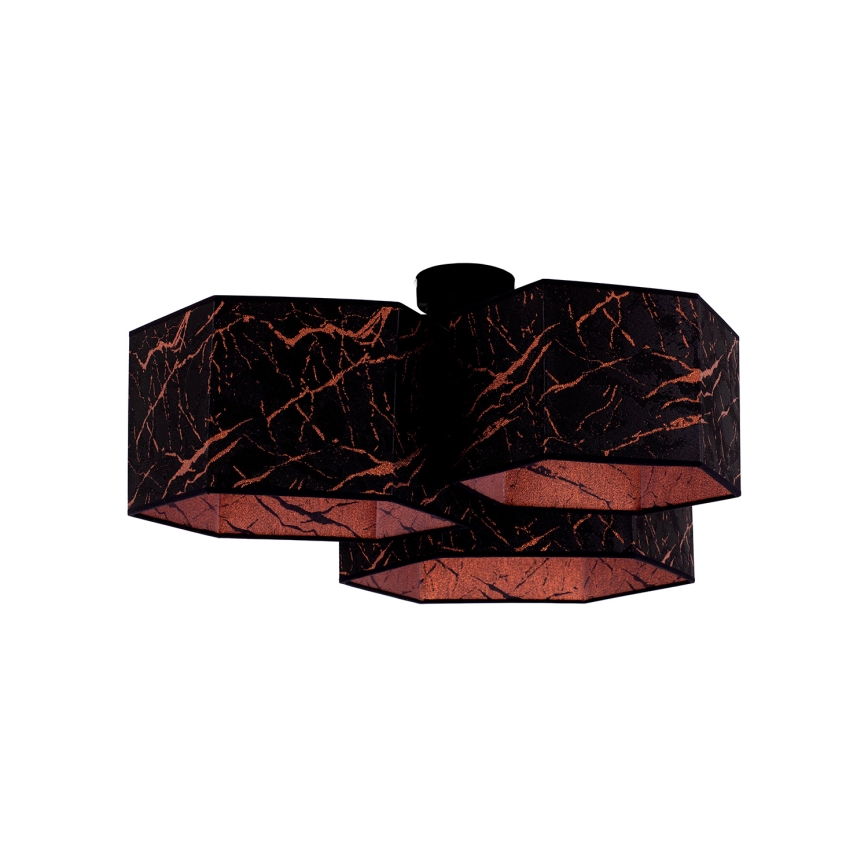 Duolla - Surface-mounted chandelier ROLLER TRIO HEX 3xE27/15W/230V black/copper