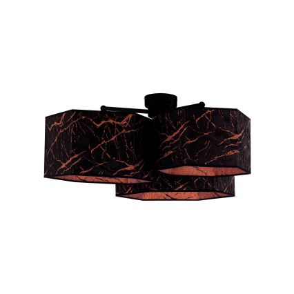 Duolla - Surface-mounted chandelier ROLLER TRIO HEX 3xE27/15W/230V black/copper