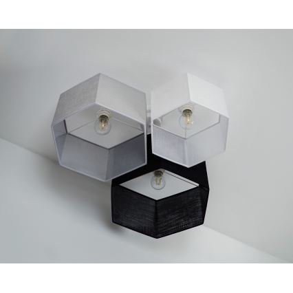 Duolla - Surface-mounted chandelier ROLLER TRIO HEX 3xE27/15W/230V black/grey/white