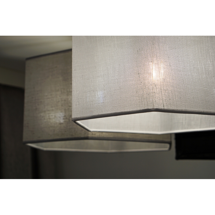 Duolla - Surface-mounted chandelier ROLLER TRIO HEX 3xE27/15W/230V black/grey/white