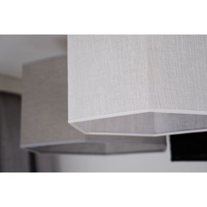 Duolla - Surface-mounted chandelier ROLLER TRIO HEX 3xE27/15W/230V black/grey/white