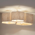 Duolla - Surface-mounted chandelier ROLLER TRIO HEX 3xE27/15W/230V white/gold