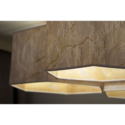 Duolla - Surface-mounted chandelier ROLLER TRIO HEX 3xE27/15W/230V white/gold