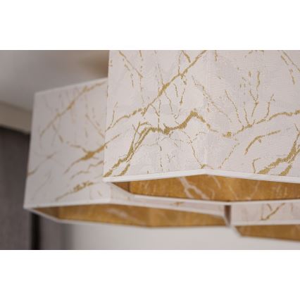 Duolla - Surface-mounted chandelier ROLLER TRIO HEX 3xE27/15W/230V white/gold