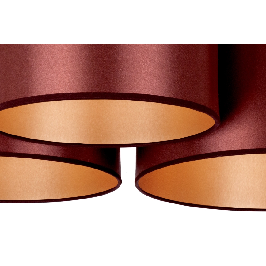 Duolla - Surface-mounted chandelier ROLLER TRIO SHINY 3xE27/15W/230V copper/gold