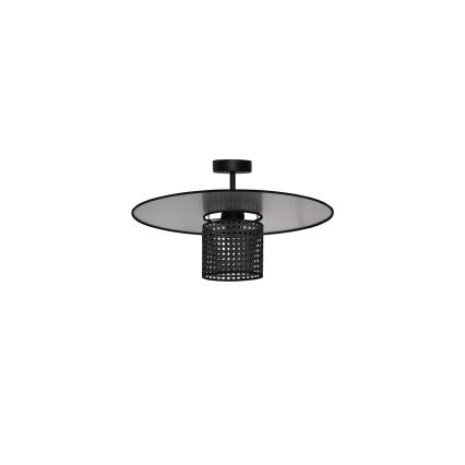 Duolla - Surface-mounted chandelier TOKYO RATTAN 1xE27/15W/230V d. 50 cm black/silver