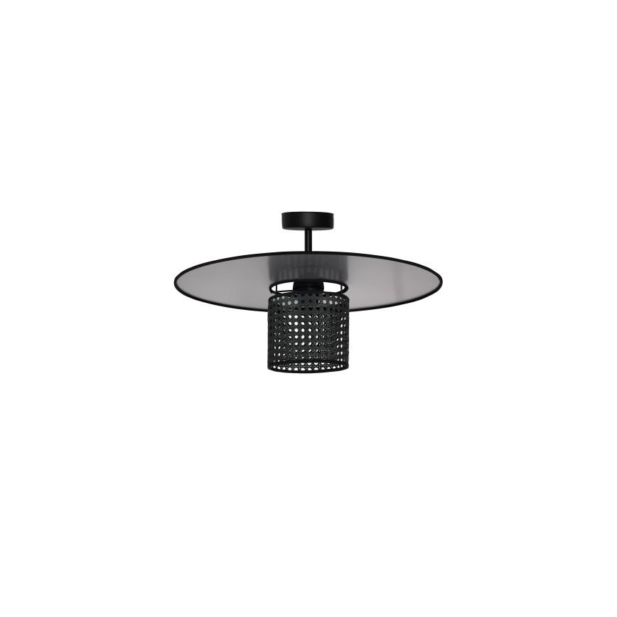 Duolla - Surface-mounted chandelier TOKYO RATTAN 1xE27/15W/230V d. 50 cm black/silver